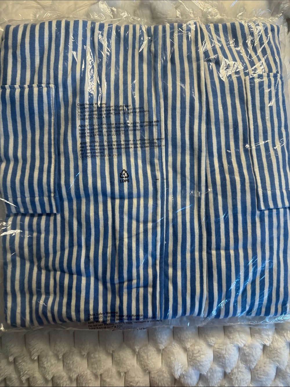 Target Blue & White Striped Robe - Picture 4 of 4